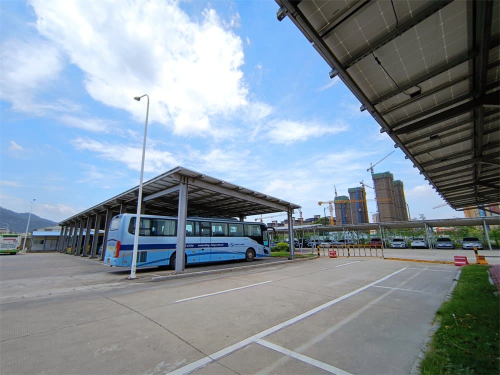 Sistema de montaje de estacionamiento de autobuses