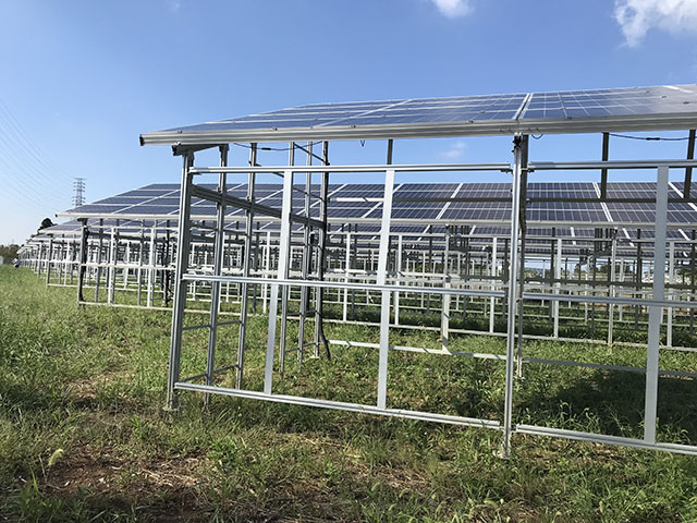 Sistema de montaje solar para granja