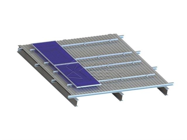 Techo de metal de hojalata con pies en L, soporte para portaequipajes de panel solar