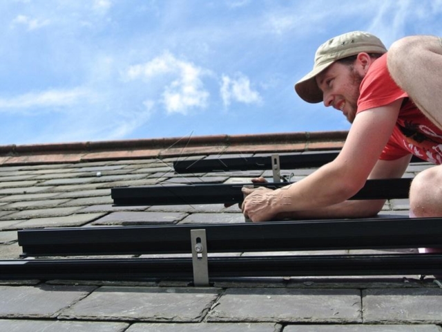 Soportes para tejas de pizarra Sistema de montaje solar para techos