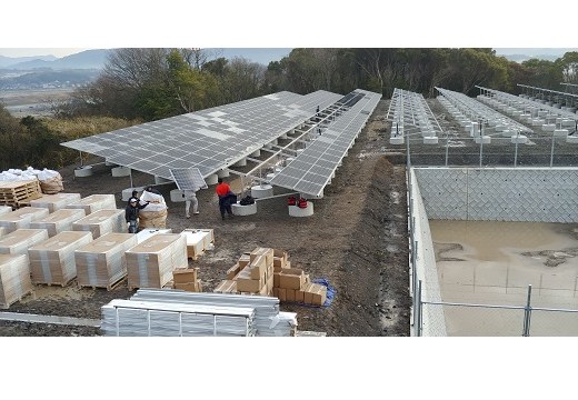 sistemas de montaje en tierra de paneles solares japón 2.3MW
